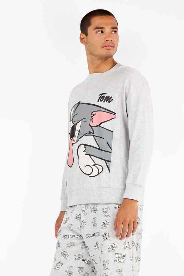 Gisela Tom & Jerry men's jersey-knit pyjamas set Grau