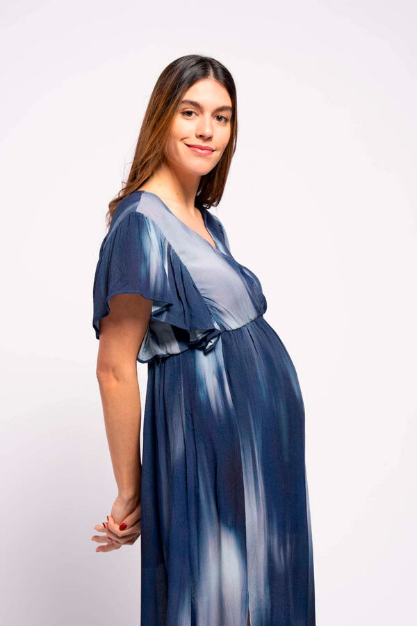Womensecret Vestido pré-mamã com estampado degradé azul