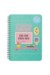 Womensecret A5 notebook - Everything starts with a great idea vert