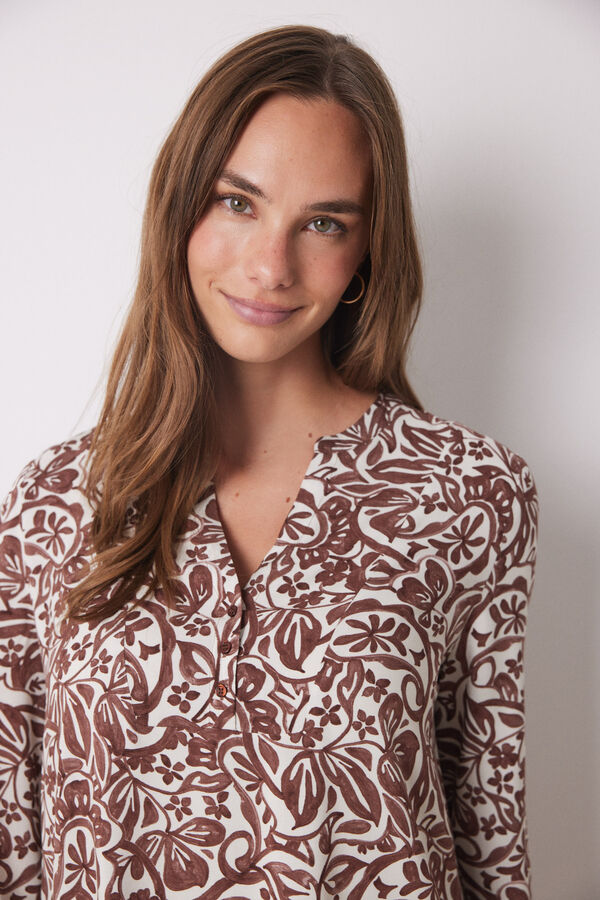 Womensecret Camisola corta viscosa estampado paisley estampado