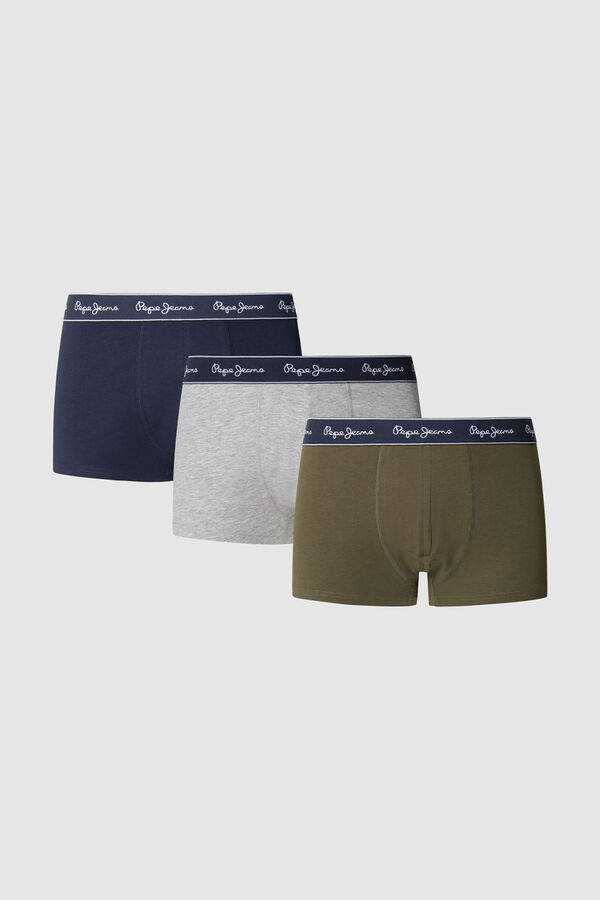 Pepe Jeans Pack of 3 plain boxers with logo  green