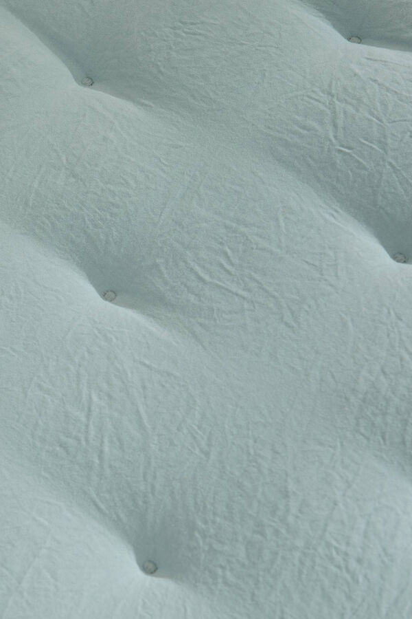 Textura Edred&oacute;n liso reversible. Cama 150-160 cm. turquesa