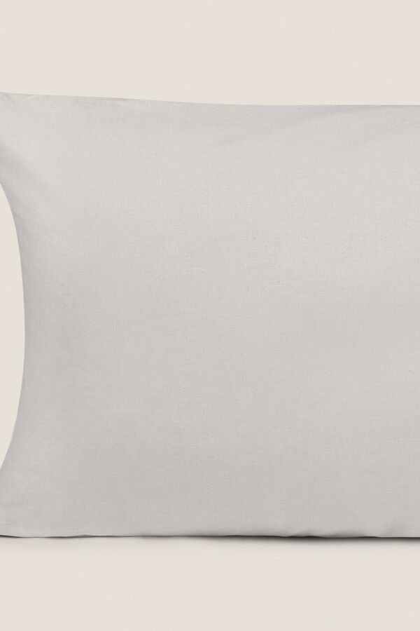 Womensecret Set 2 fundas almohada lino algodón reversible. Cama 150-160cm. blanco