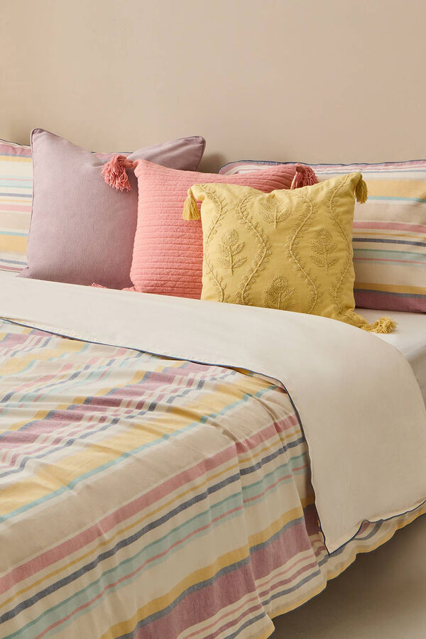 Textura Funda N&oacute;rdica A Rayas De Hilo Tintado blue