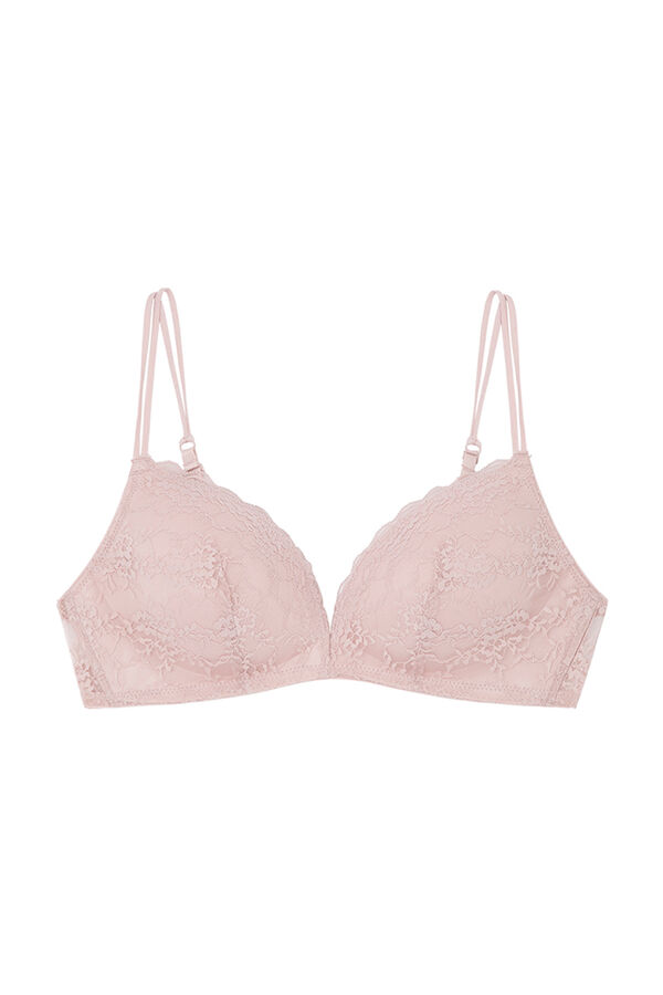 Womensecret LOVELY Pink lace triangle bra pink
