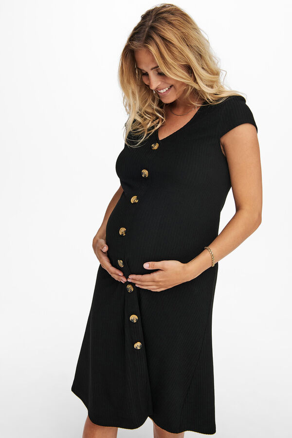 Womensecret Midi maternity dress with buttons black