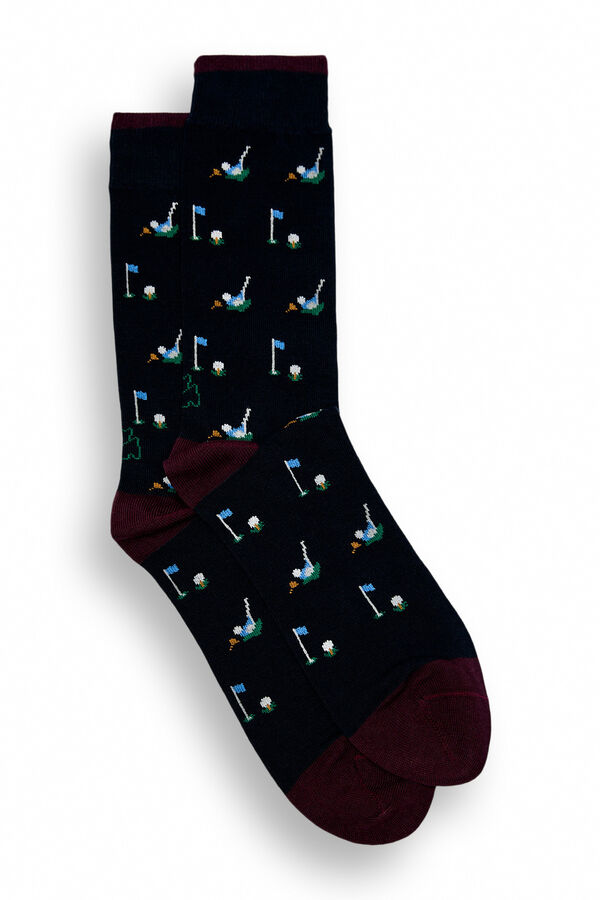 Kiff-Kiff Navy blue men's socks blue