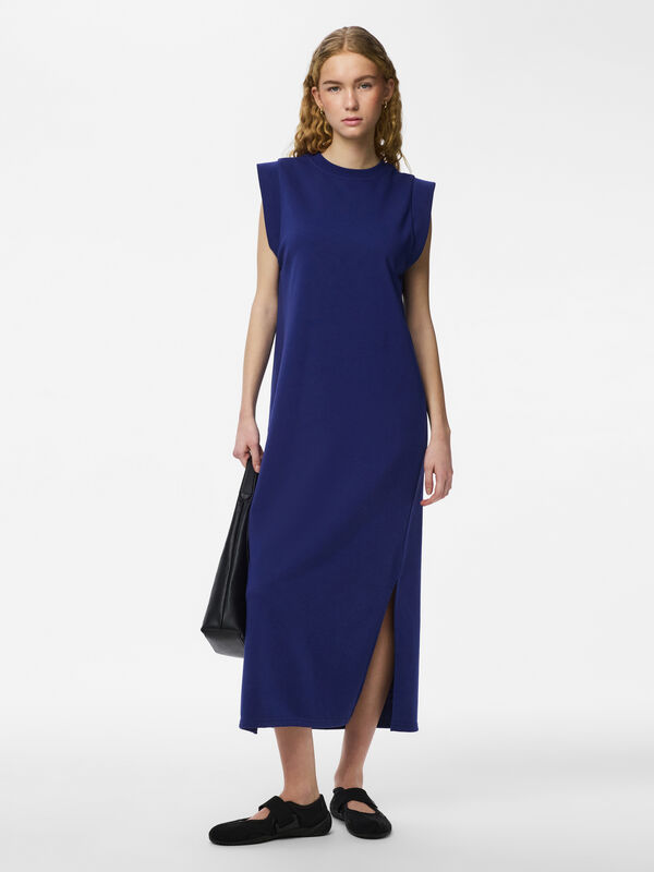 Pieces Sleeveless midi dress blue