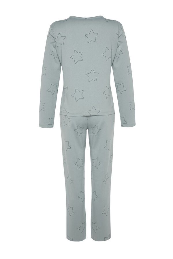 Trendyol Mint Star Pyjamas Set  green