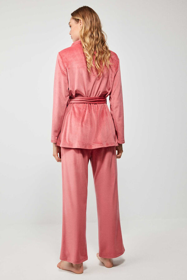 Gisela Long fleece pyjamas pink