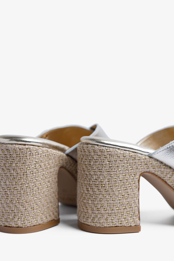 Popa Laminated Melibea wedge heel printed