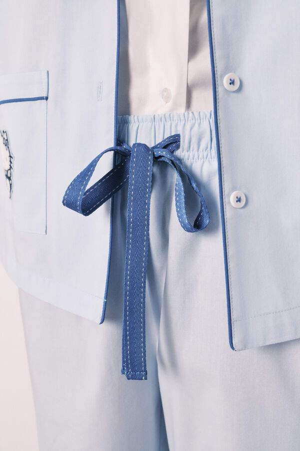 Women'secret Blue cotton classic pyjamas HELLO KITTY blue