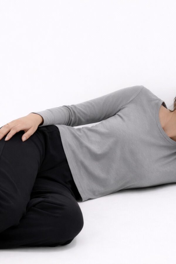 Lmtd Camiseta de manga larga gris gris