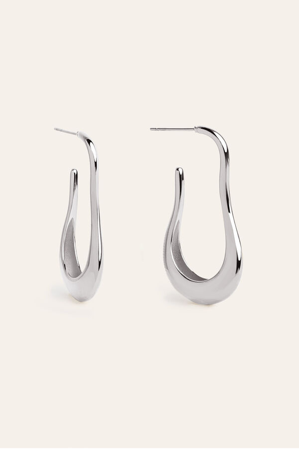 Womensecret Organic Abba steel earrings szürke