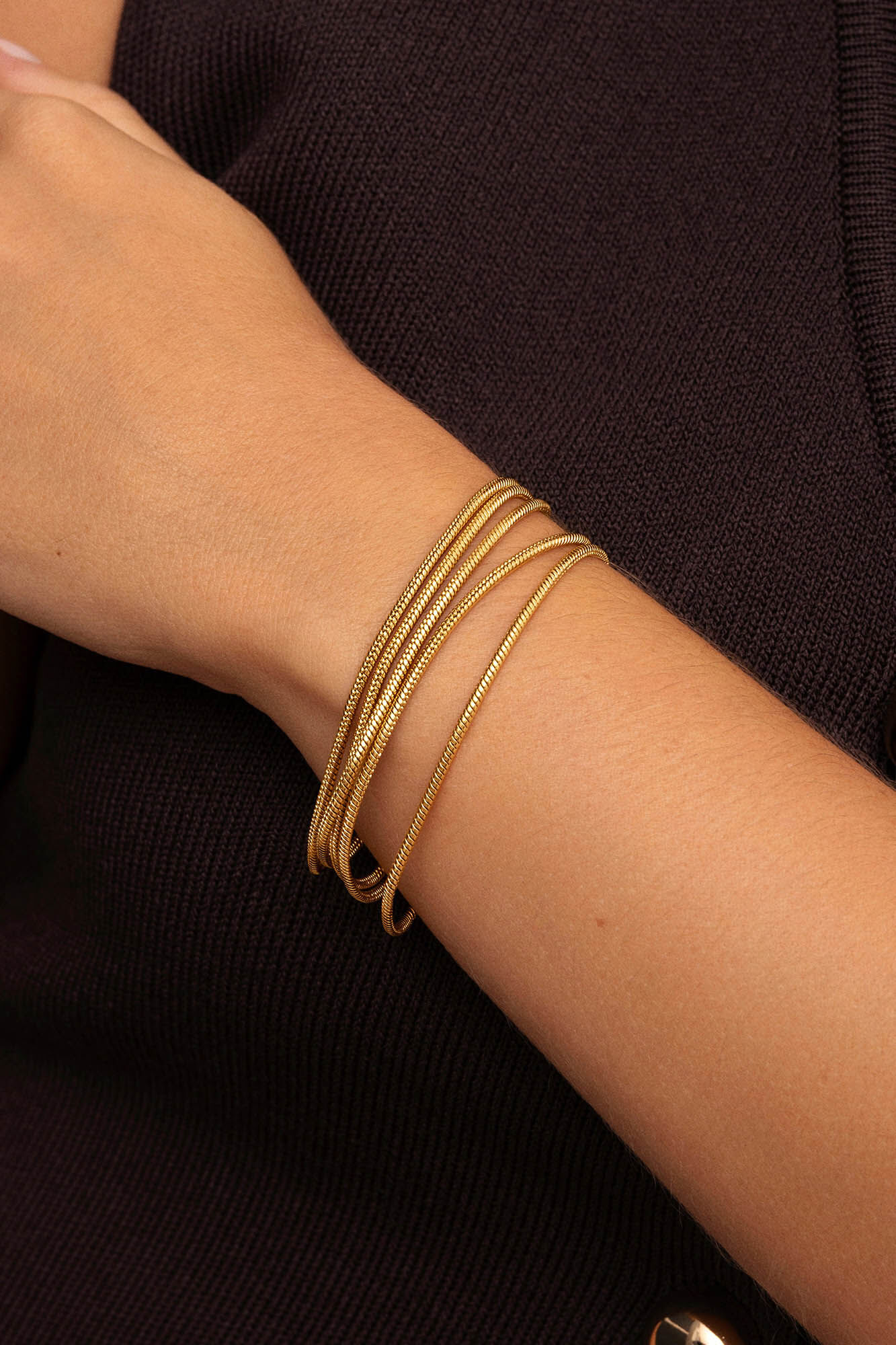 Singularu Kleopatra-Armband aus vergoldetem Stahl