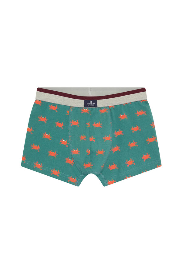 Womensecret Printed cotton jersey boxers vert