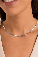 Womensecret Lisse Twister steel necklace gris