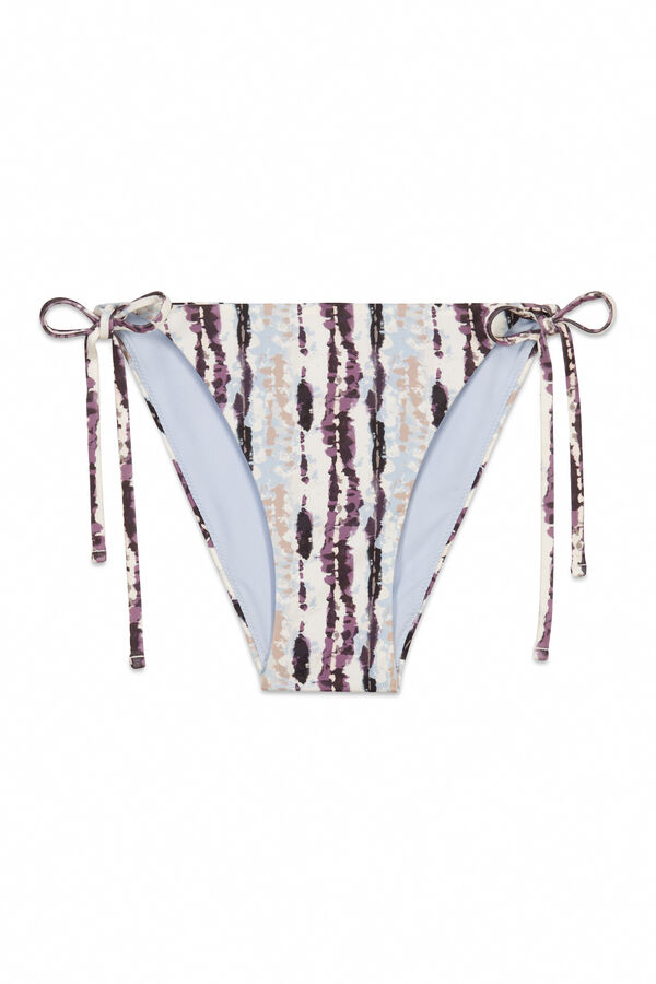 Women'secret Brown classic tie dye print bikini bottoms nude