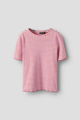 Lmtd Camiseta manga corta punto rayas rosa