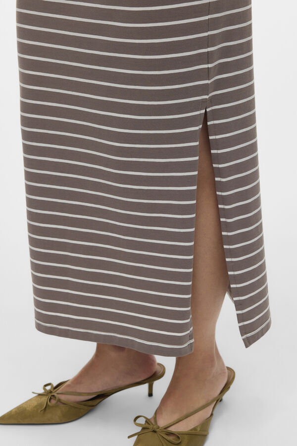 Mamalicious Saia longa de maternity em algodão cinzento