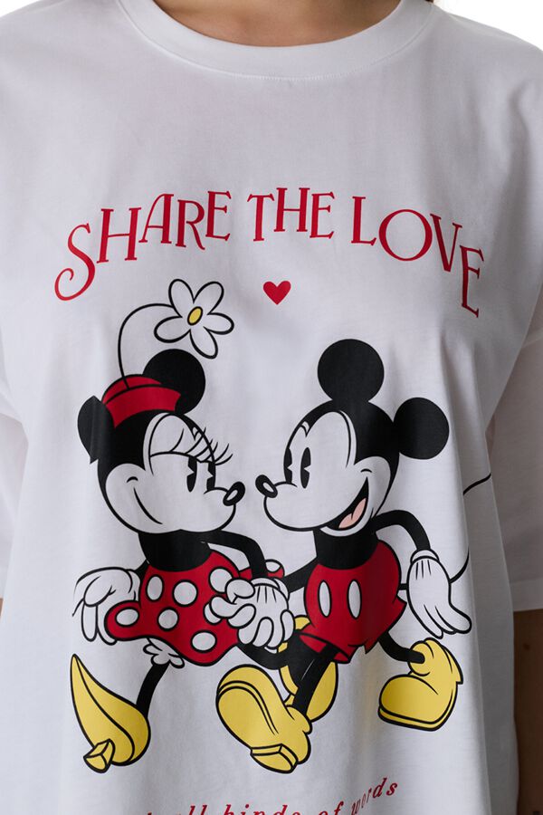 Penti Conjunto pijama lunares Mickey y Minnie blanco