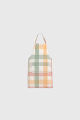 Textura Plaid cotton apron printed