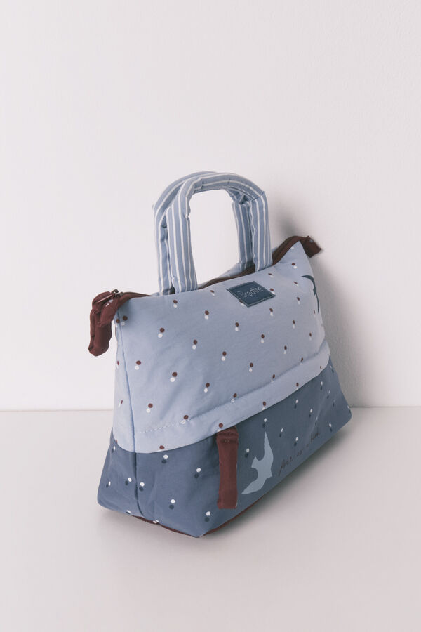 Women'secret Blue bird print large vanity case blue