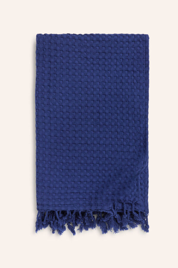 Womensecret Ola beach towel in electric blue cotton bleu