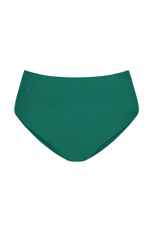 Womensecret Zeleni donji dio bikinija visokog struka koji oblikuje Zelena