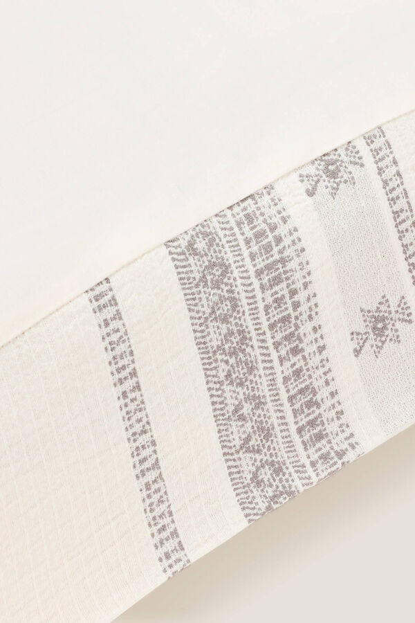 Womensecret Jacquard-Kopfkissenbezug aus Baumwolle 50 x 75 cm. Weiß