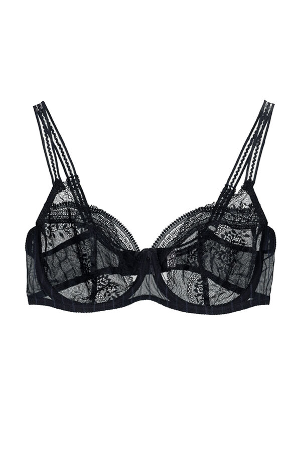 Womensecret Maddie corbeille bra in lace and tulle noir