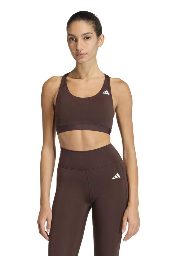 Adidas Sujetador deportivo Optime Essentials marr&oacute;n