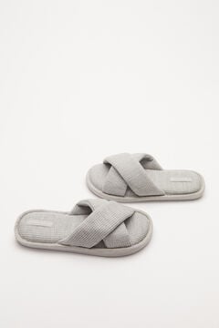 Womensecret Grey crossover slippers grey