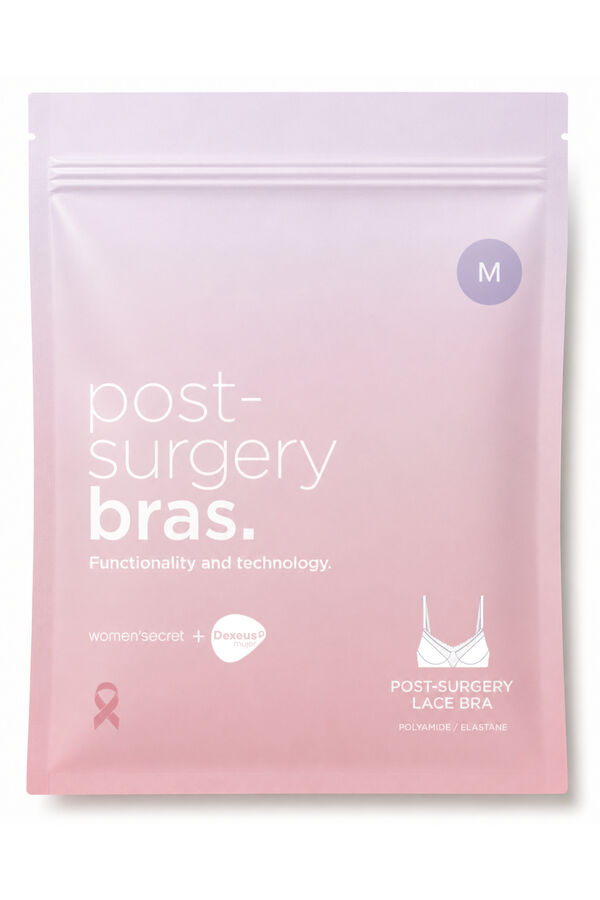 Women'secret Top postoperatorio encaje negro negro