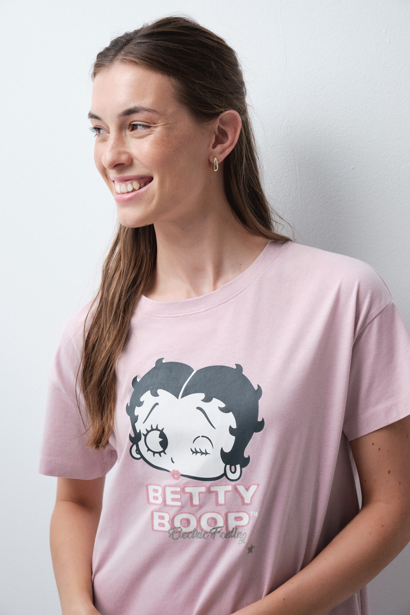 Women'secret Nuisette courte Betty Boop rose