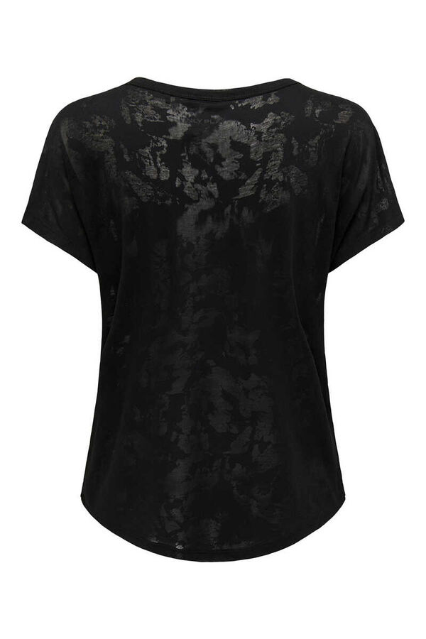 Womensecret Semi-sheer T-shirt noir