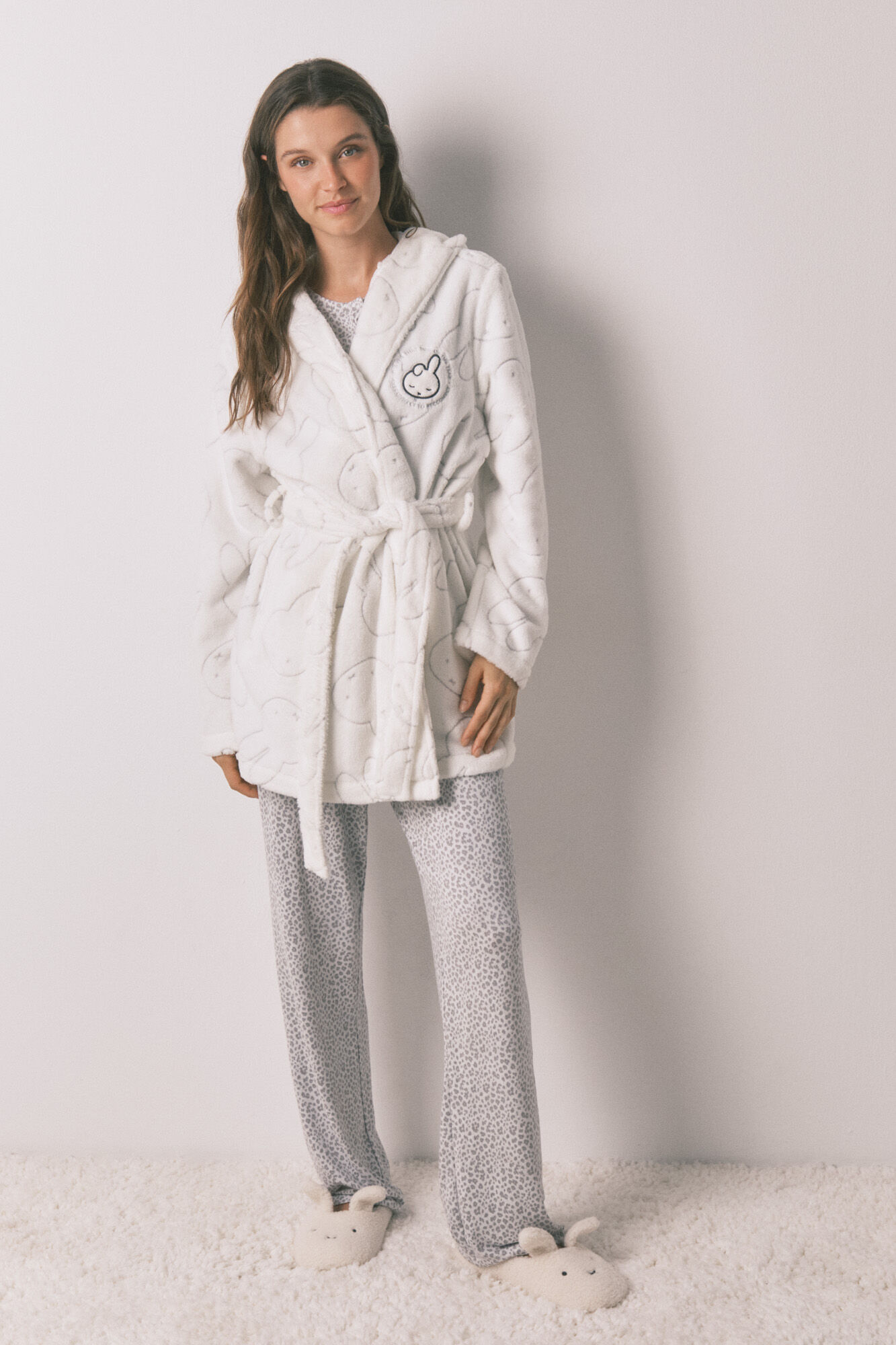 Women'secret Bata midi polar estampada Miffy