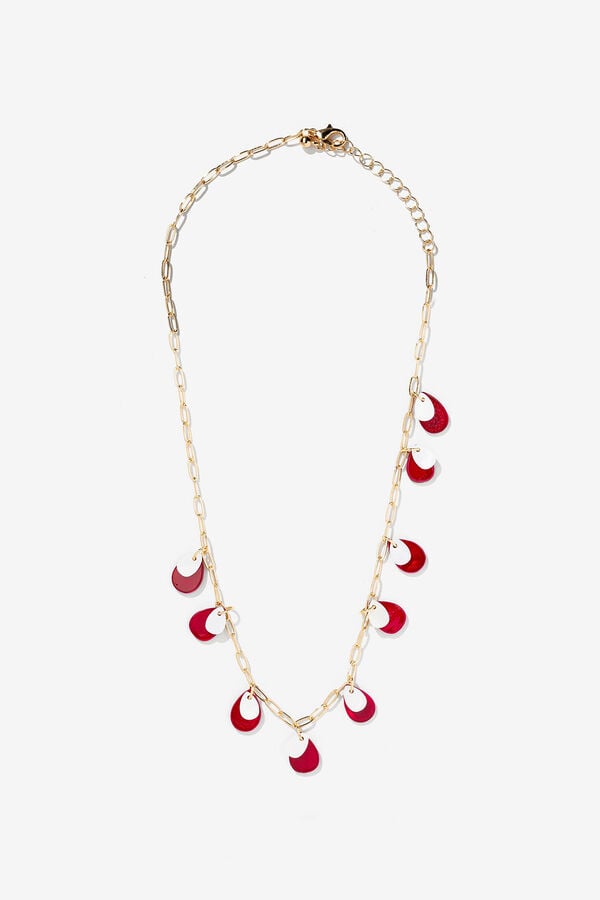 Womensecret Short mother-of-pearl pendant necklace Žuta