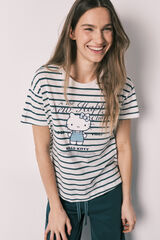 Women'secret Pyjama Hello Kitty manches courtes en coton blanc