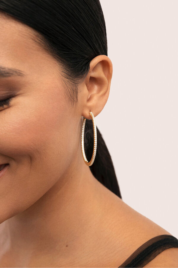 Singularu Pendientes Aro Scarlett L Ba&ntilde;o Oro amarillo