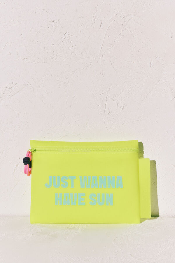 Women'secret Yellow waterproof bikini bag green