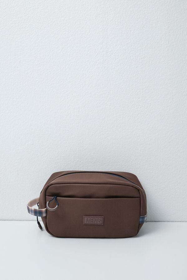 Women'secret Brown rubberised medium vanity case nude