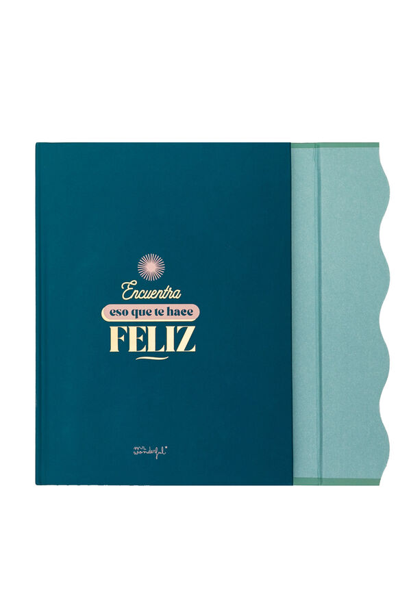 Womensecret A5 notebook with magnetic closure - Encuentra eso que te hace feliz (find whatever makes you happy) imprimé