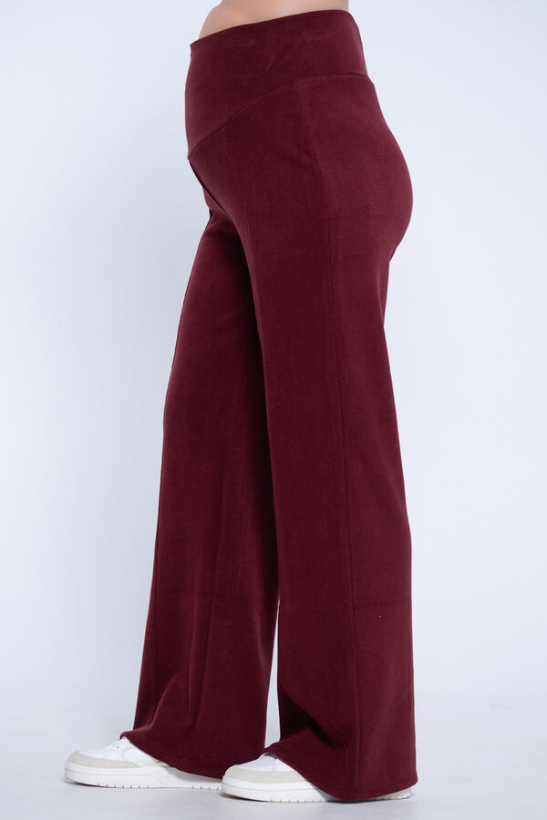 Ohma! Maternity wide-knit trousers red