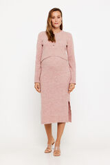 Womensecret Knit midi maternity skirt burgundia