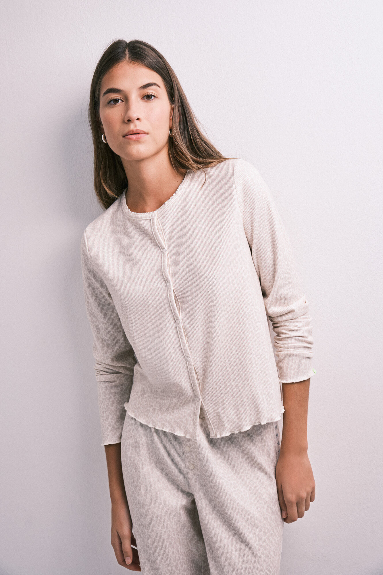 HI&BYE Animal print long pyjamas with buttons