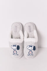 Women'secret Pantoufles Snoopy gris foncé gris