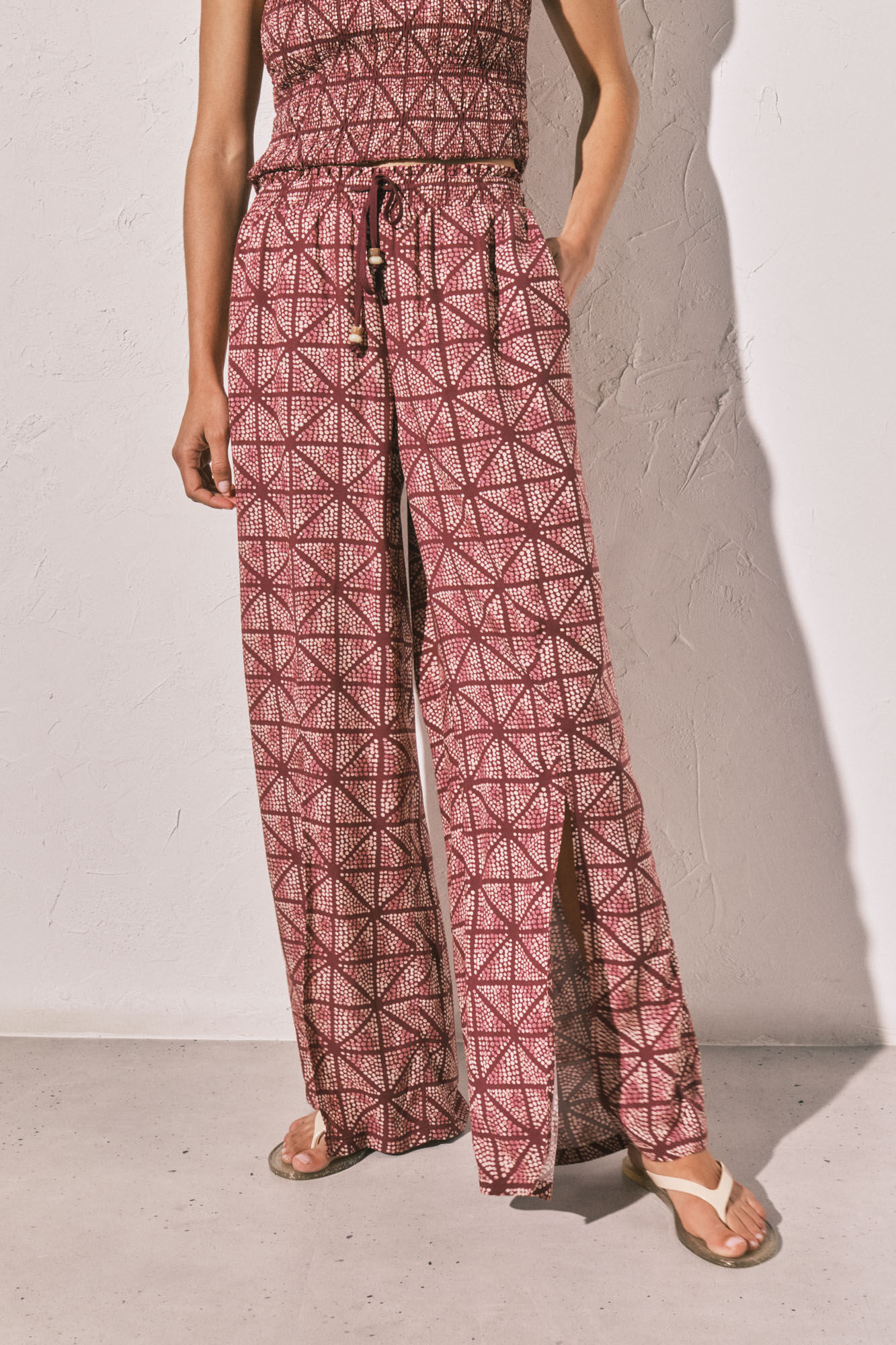 Women'secret Duge pantalone sa prorezom na porubu