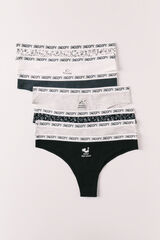 Women'secret Snoopy print cotton 7-pack Brazilian panties printed