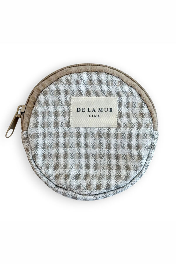 De La Mur Smeđi okrugli novčanik za kovanice Bež